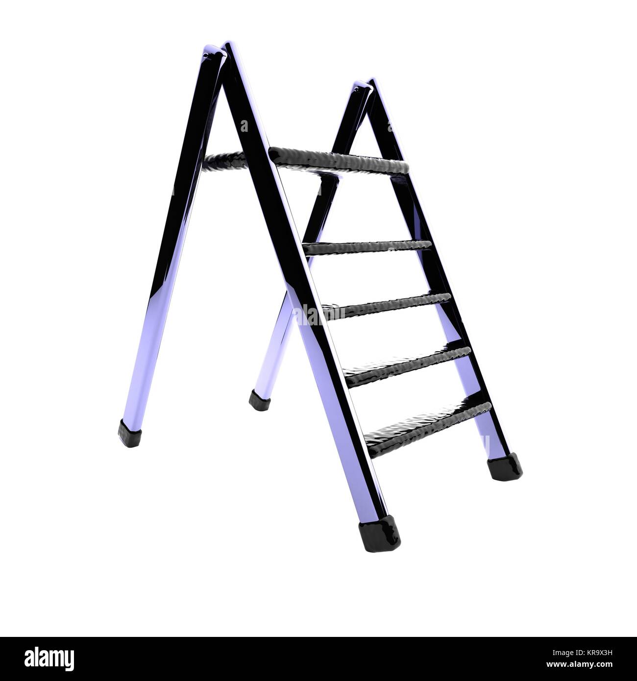 Ladder isolated over white background Stock Photo - Alamy