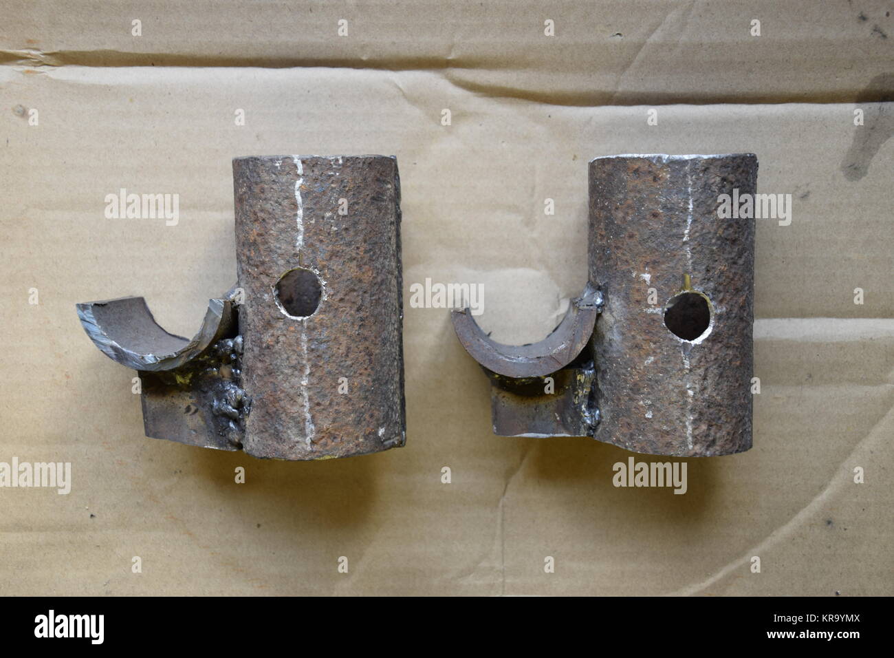 Welding parts racks rods by electric welding Stock Photo Alamy