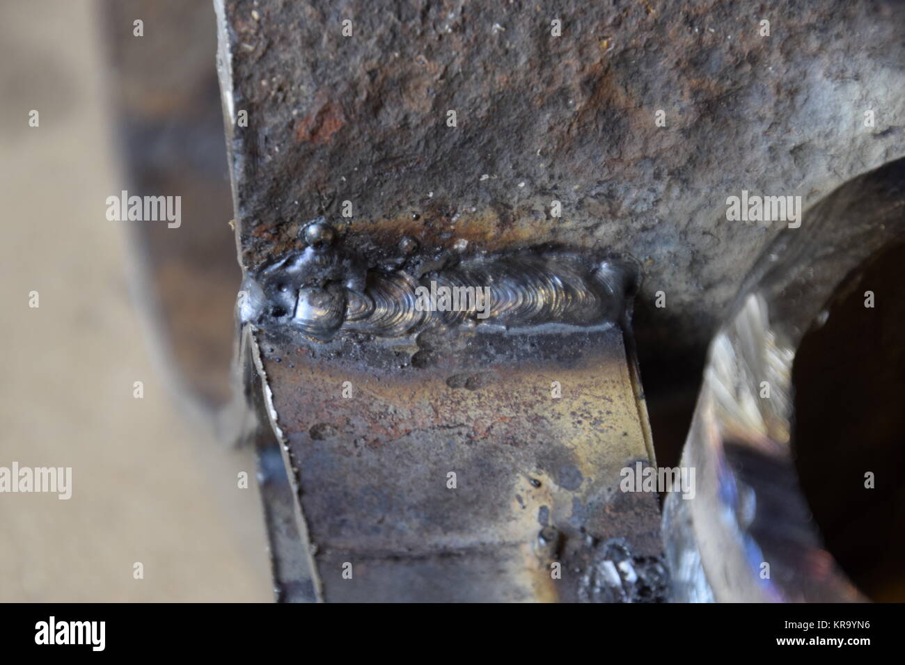 Welding parts racks rods by electric welding Stock Photo Alamy