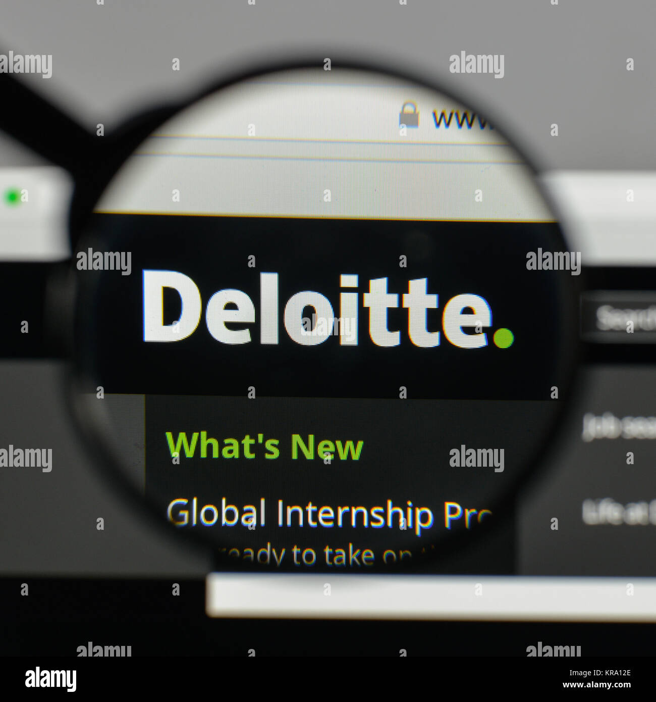 Milan Italy August 10 2017 Deloitte Logo On The Website Homepage