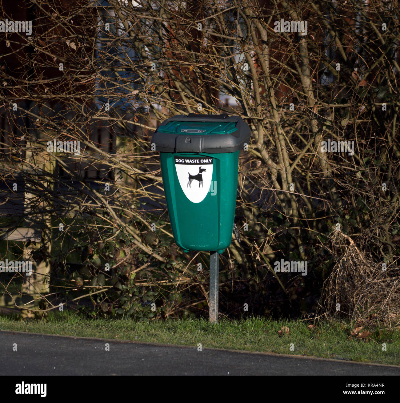 A dog poo bin in a village in the UK Stock Photo Alamy