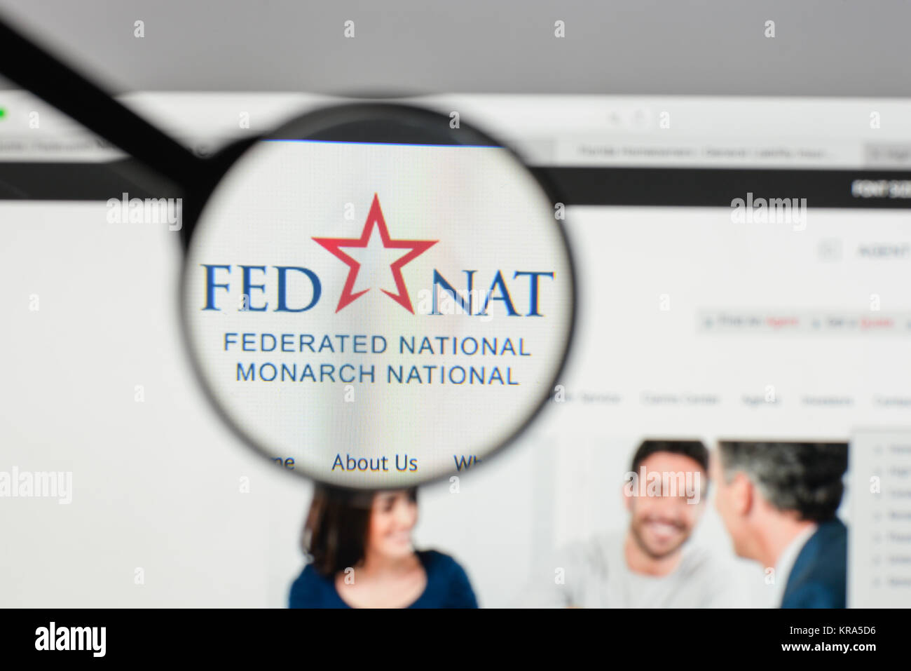 Milan, Italy August 10, 2017 Federated National Holding logo on the