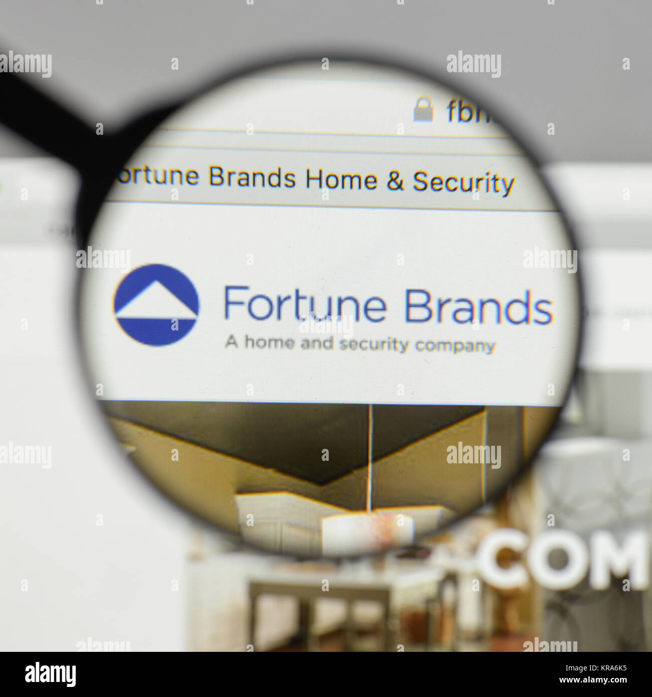 Milan, Italy August 10, 2017 Fortune Brands Home & Security logo on