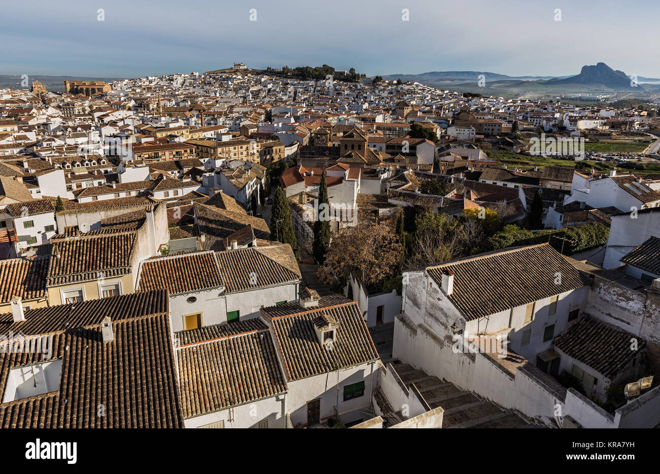 Cityscape in the city of Antequera. Andalucia. Spain. Stock Photo