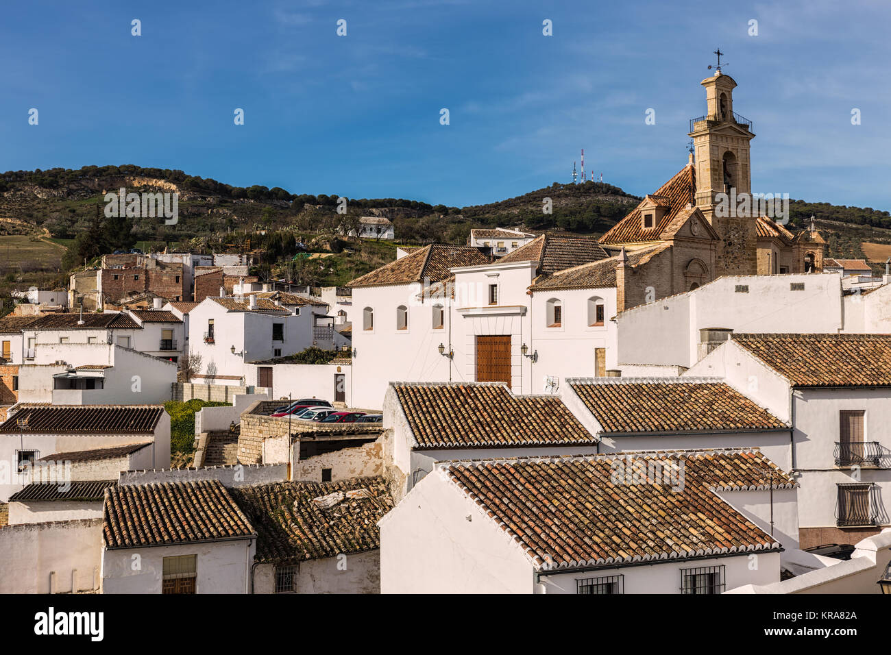 Landscape from the old town Antequera. Spain. Stock Photo