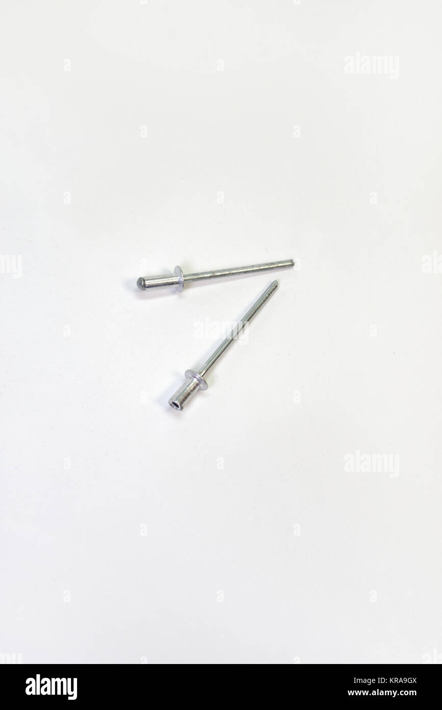 rivets for the riveter or hand and electric rivet gun Stock Photo