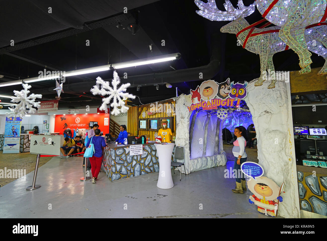 View of Snow City, an indoor snow centre located within the Science Centre in Jurong East, Singapore Stock Photo