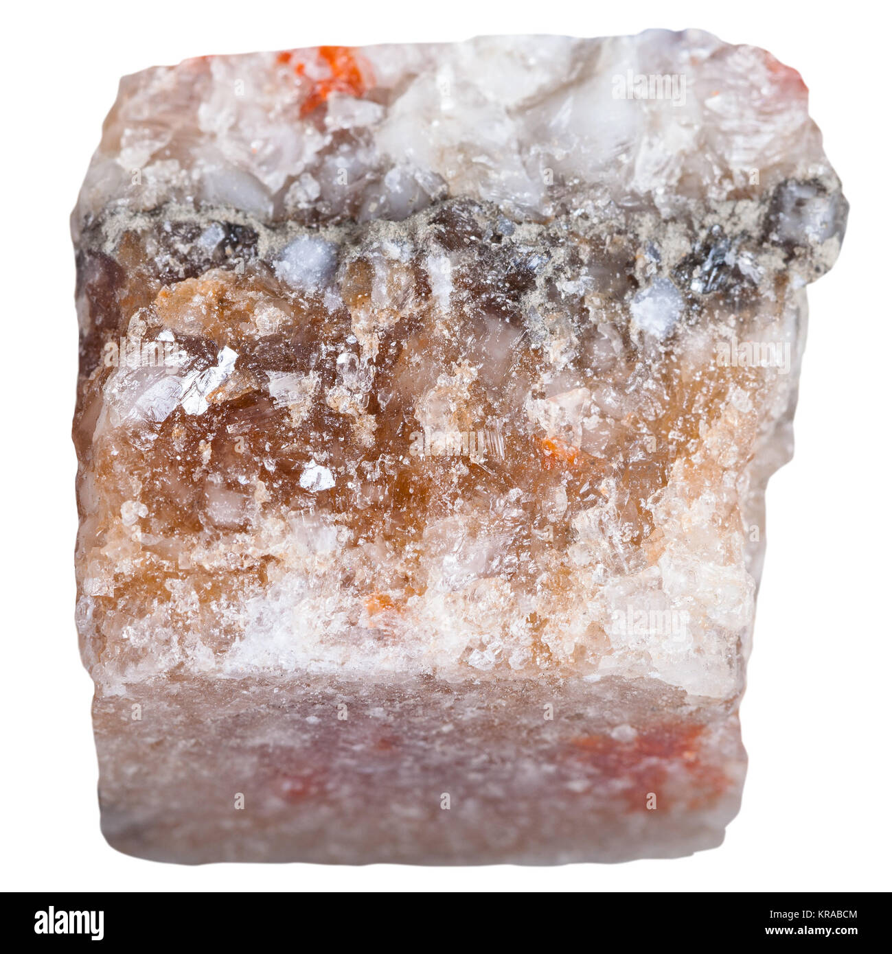 Halite (rock salt) stone isolated on white Stock Photo Alamy