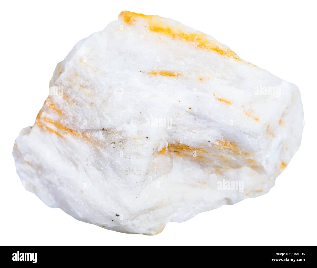 piece of barite ore isolated on white Stock Photo