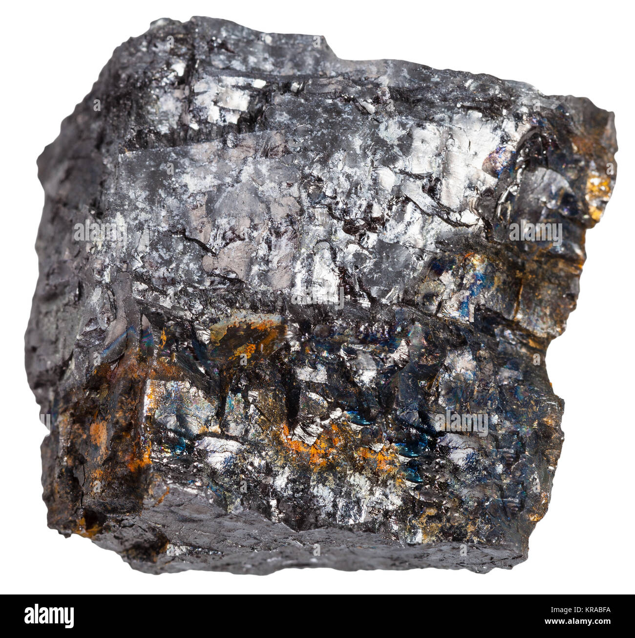 black coal (bituminous coal) mineral isolated Stock Photo