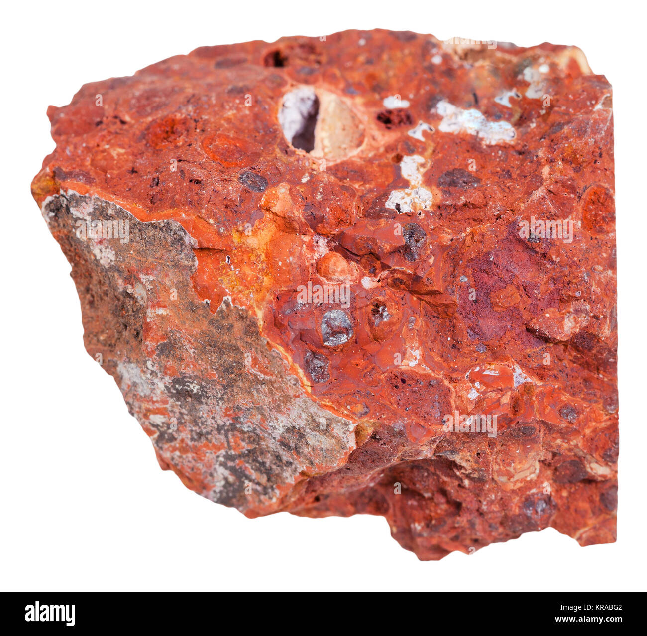 bauxite (aluminium ore) mineral isolated on white Stock Photo