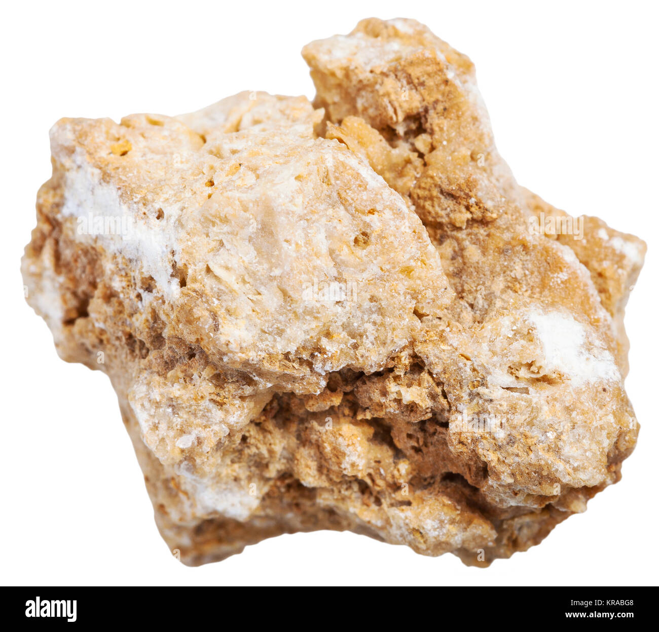 Travertine mineral isolated on white Stock Photo Alamy