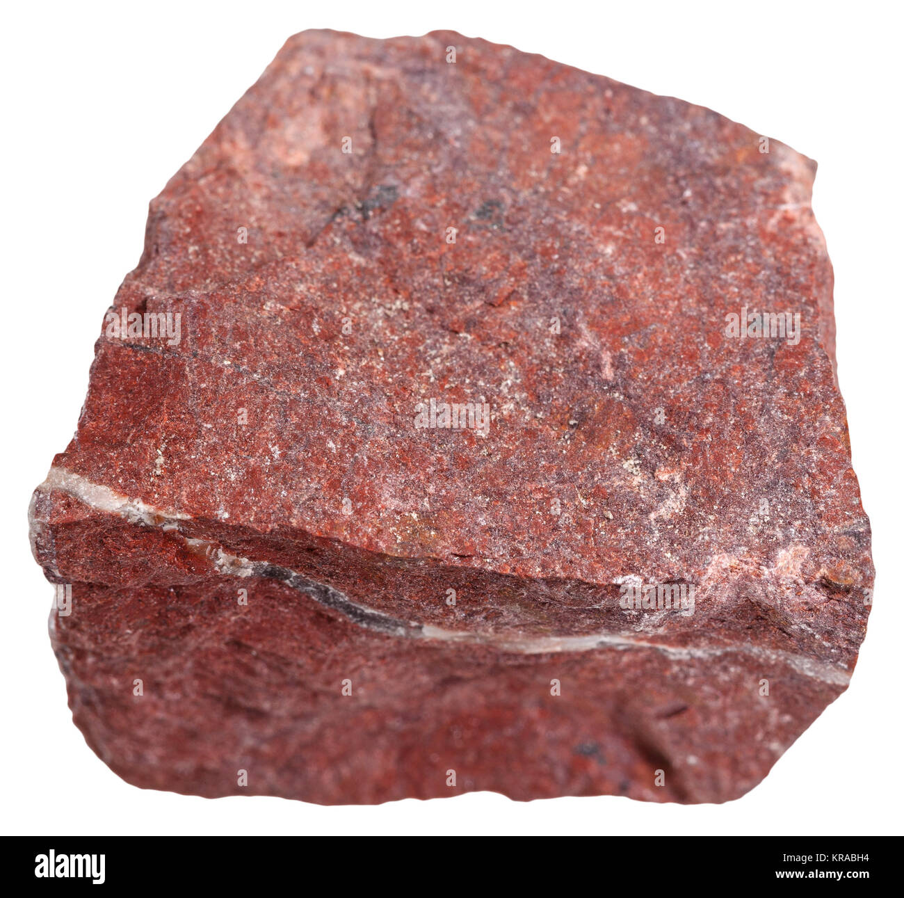 red jasper mineral isolated on white Stock Photo
