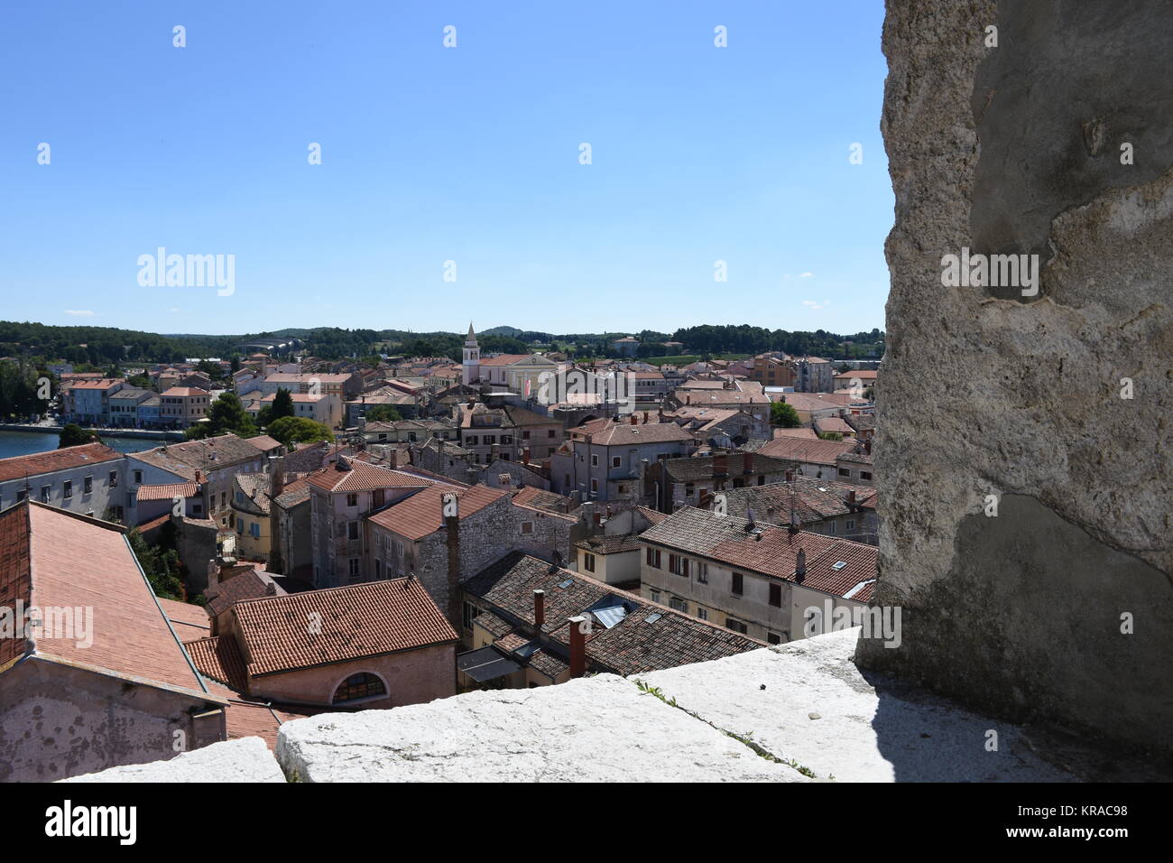 porec,parenzo,parenz,roofs,historical,coastal city,istria,old town Stock Photo
