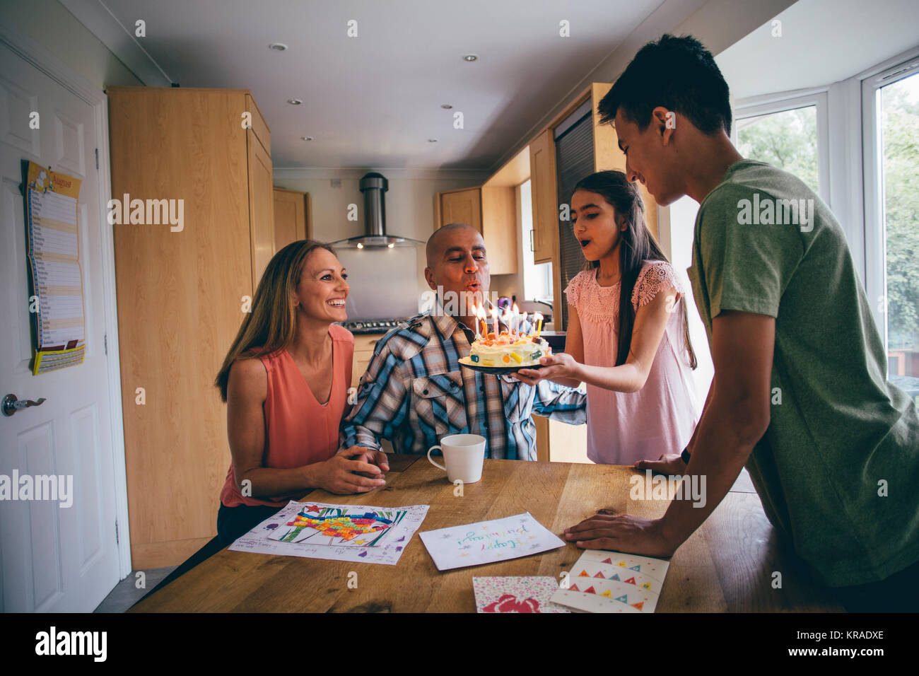 Blow out the candles! Stock Photo