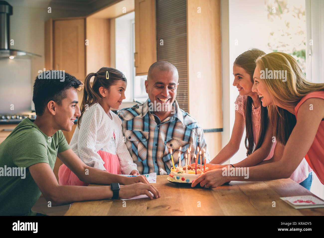 Blow out the candles! Stock Photo