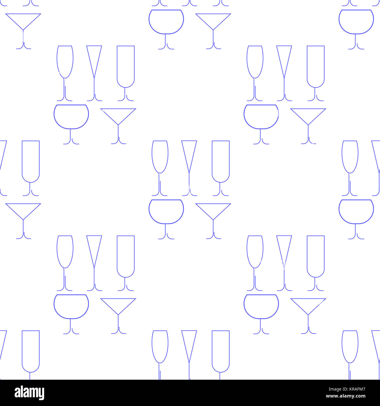 Wine Glasses Seamless Pattern Stock Photo - Alamy