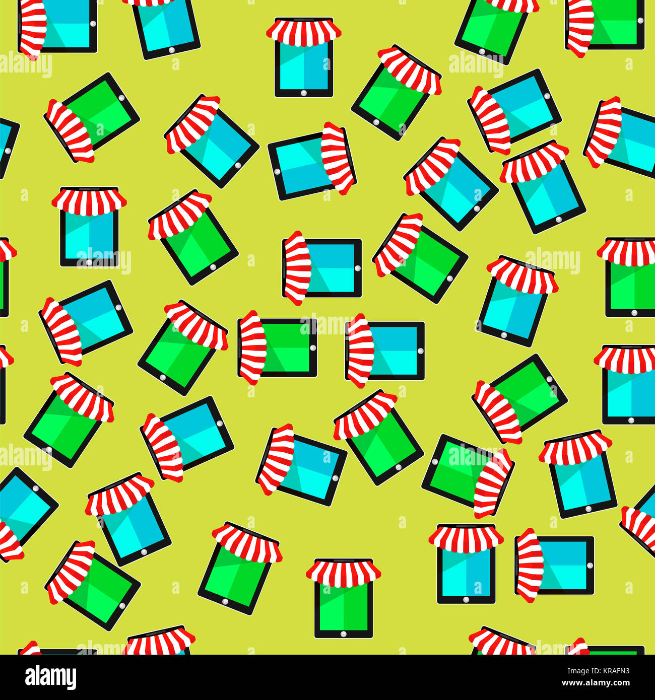Mobile Store Seamless Pattern Stock Photo - Alamy