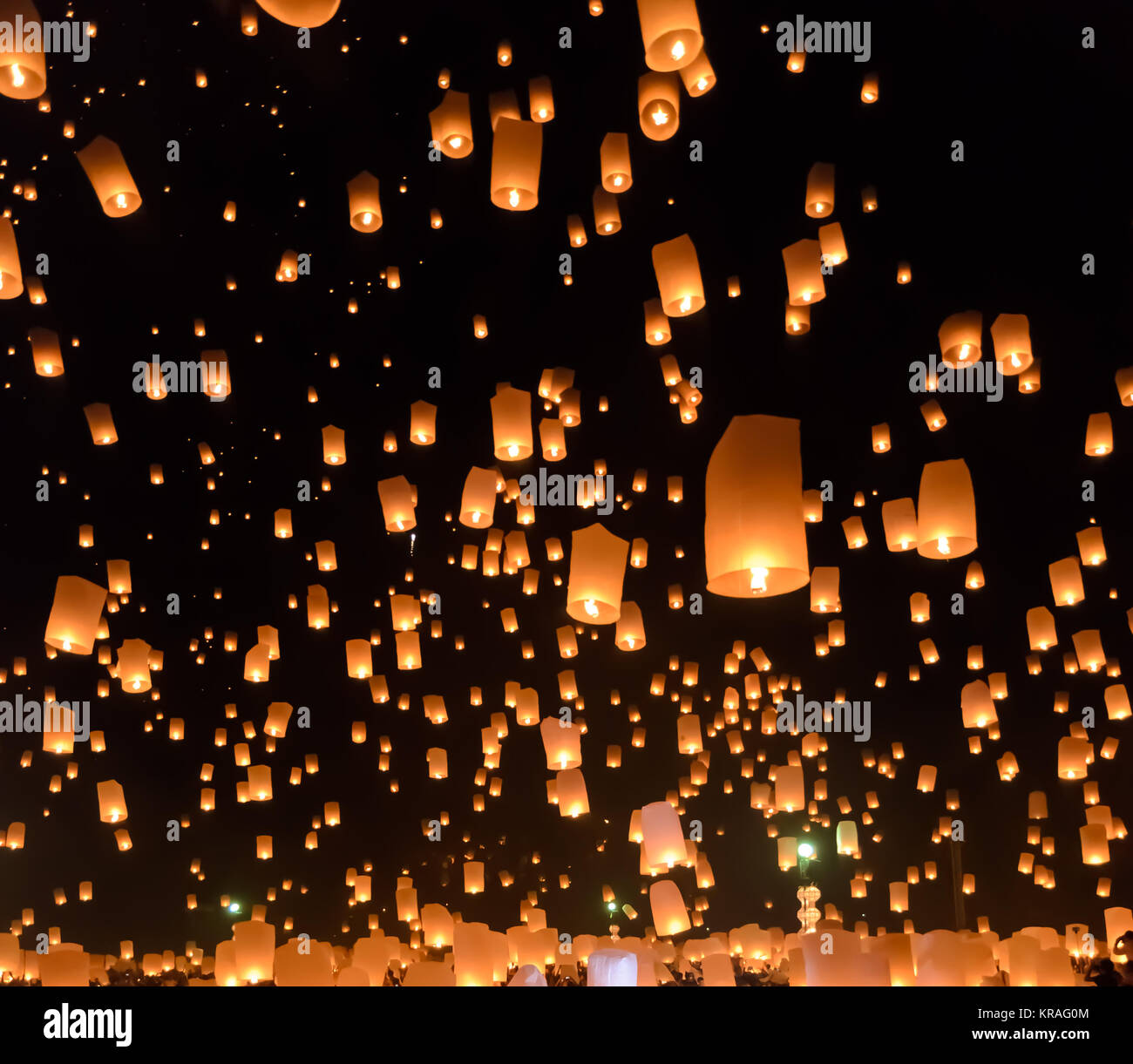Sky lanterns festival or Yi Peng festival in Chiang Mai, Thailand Stock Photo Alamy