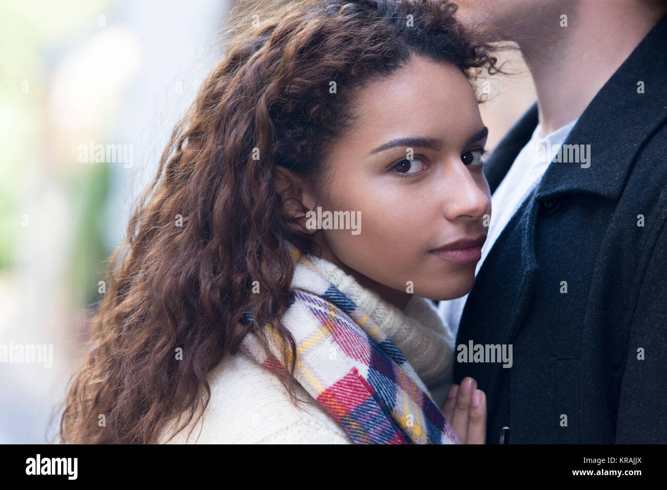 Close up of a happy young female Stock Photo