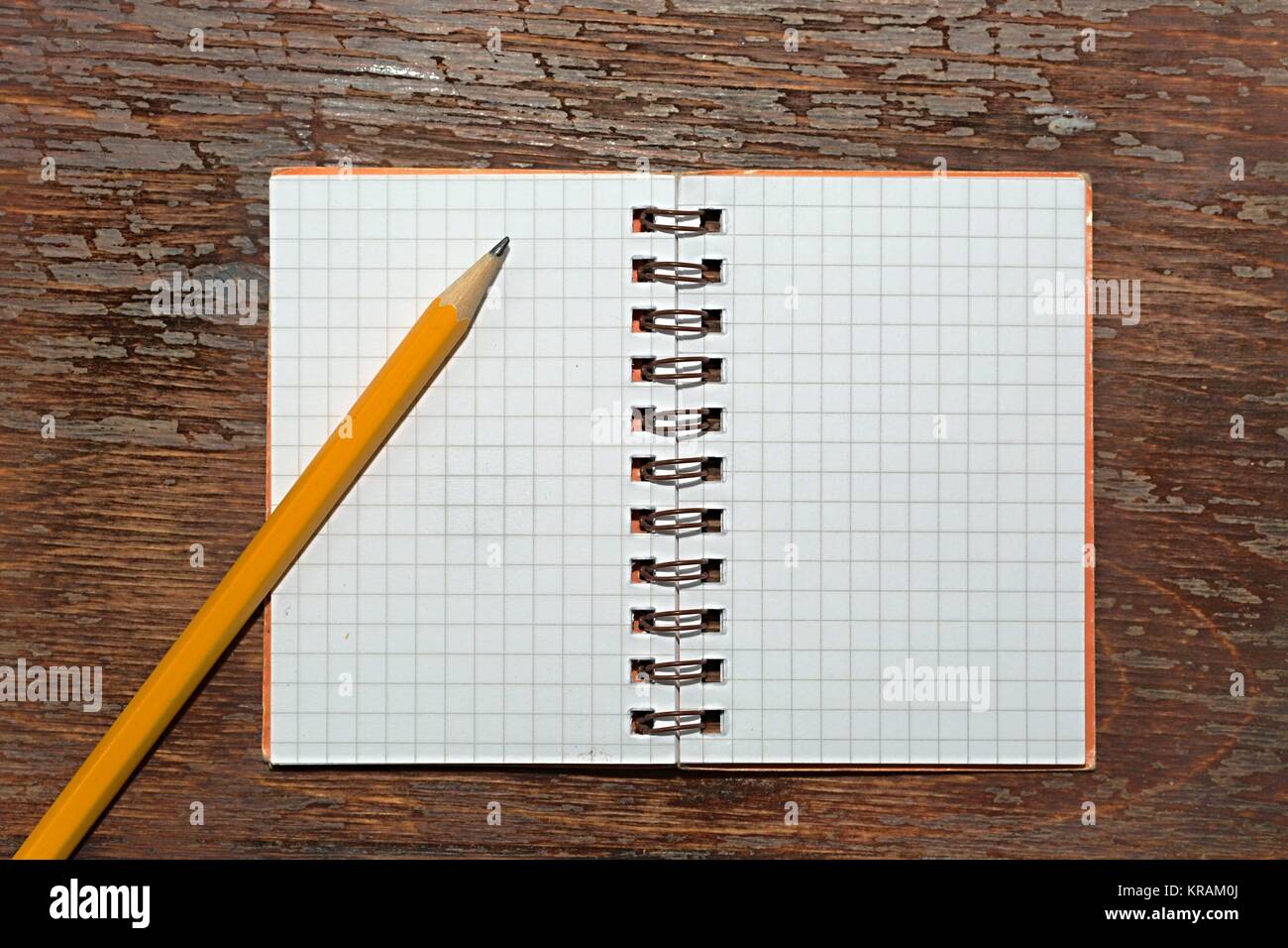 Notebook with Pencil Stock Photo Alamy