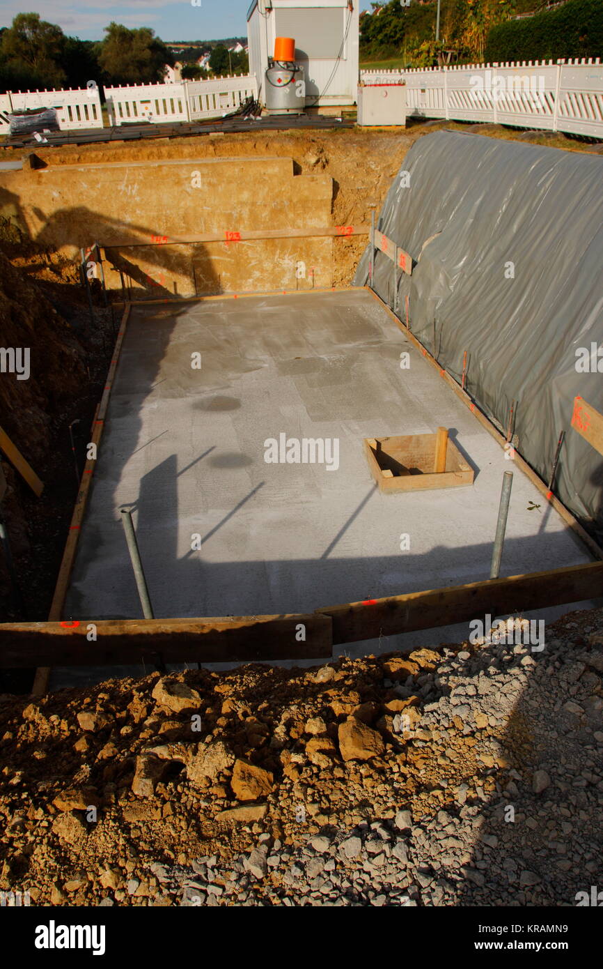 subbase as a concrete in an excavation Stock Photo - Alamy