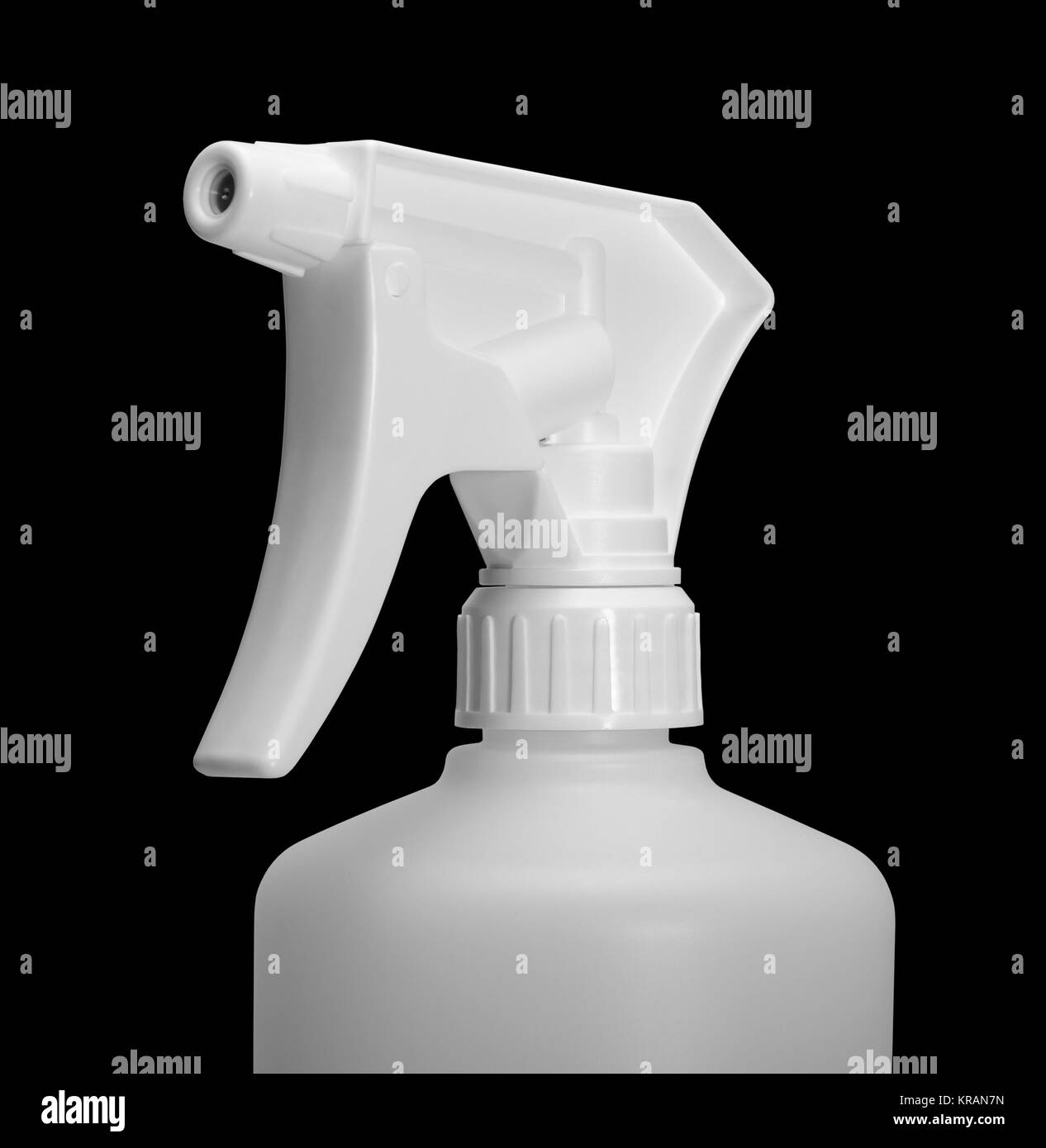 white spray bottle detail Stock Photo
