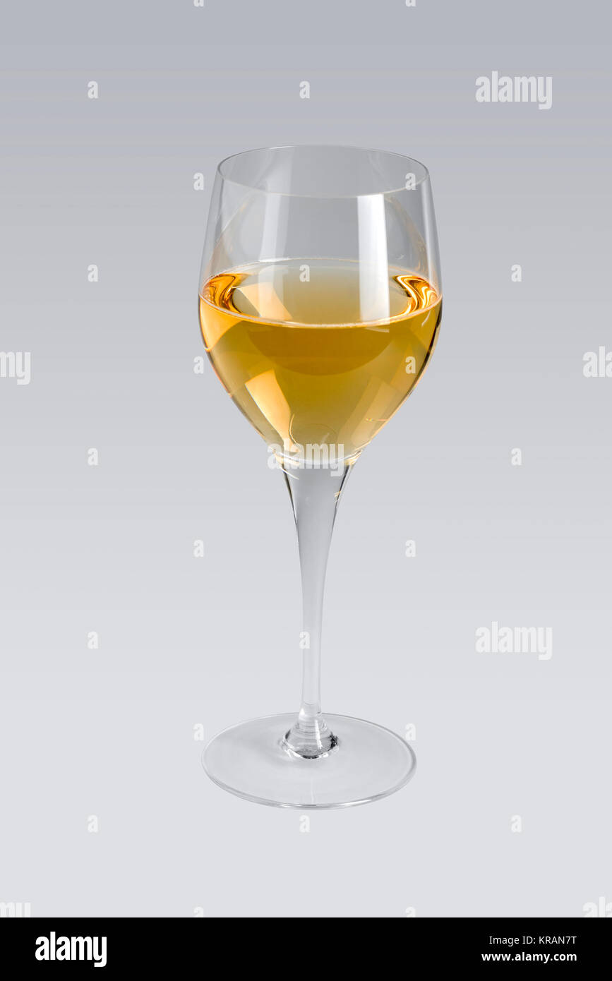 wine glass in greyback Stock Photo