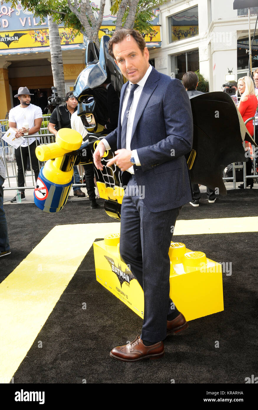 WESTWOOD - FEBRUARY 4: Actor Will Arnett attends the world premiere of Warner Bros. pictures 'The LEGO Batman Movie' at Regency Village Theatre on February 4, 2017 in Westwood, California. Photo by Barry King/Alamy Stock Photo Stock Photo
