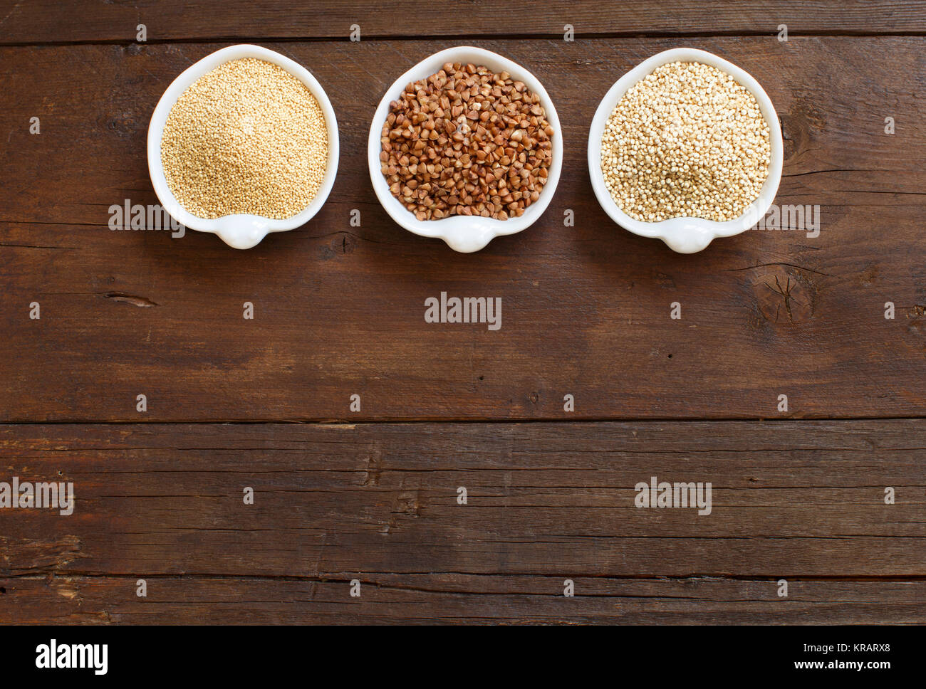 Amaranth, buckwheat and quinoa Stock Photo Alamy