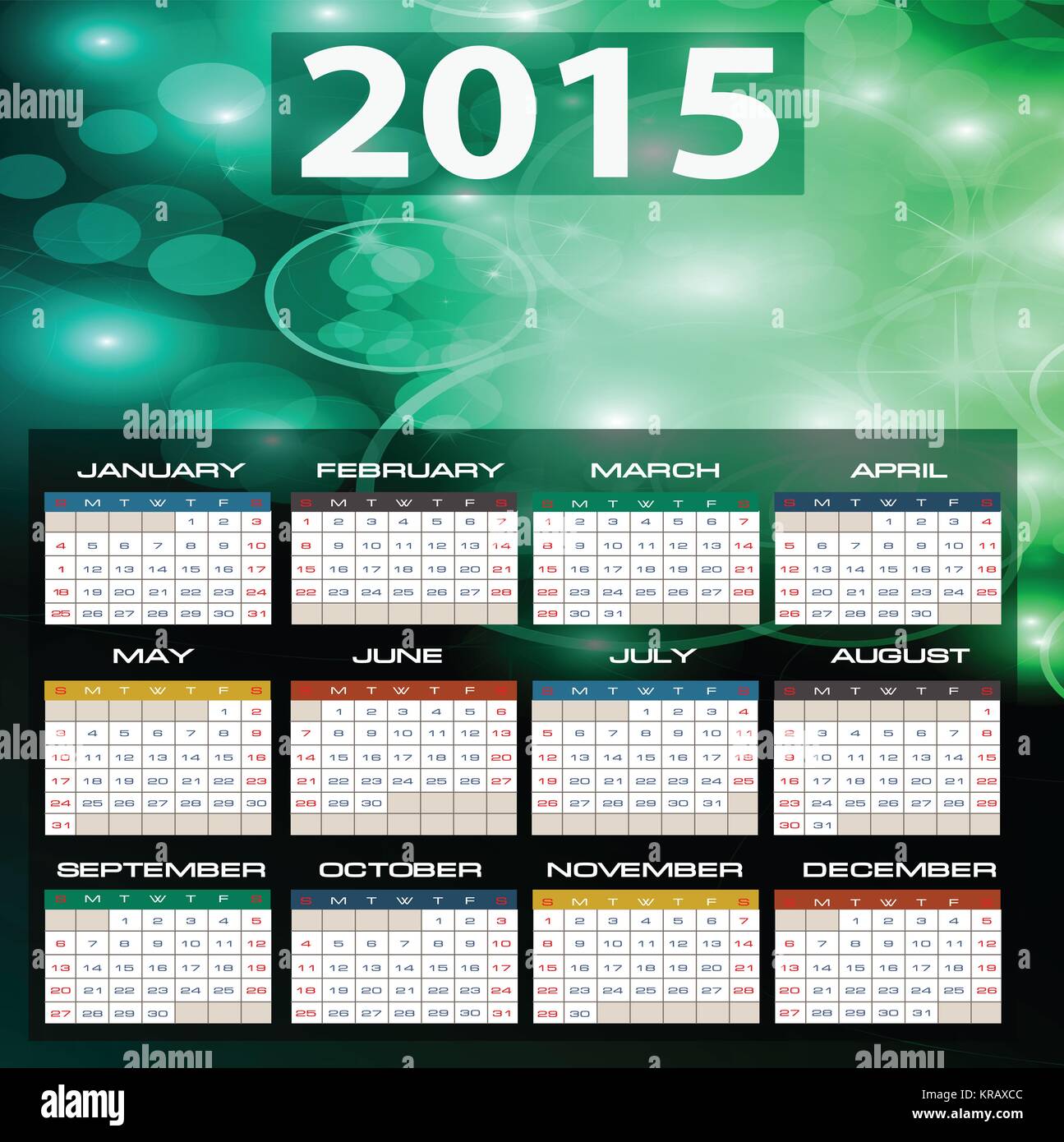 2015 year calendar Stock Photo - Alamy