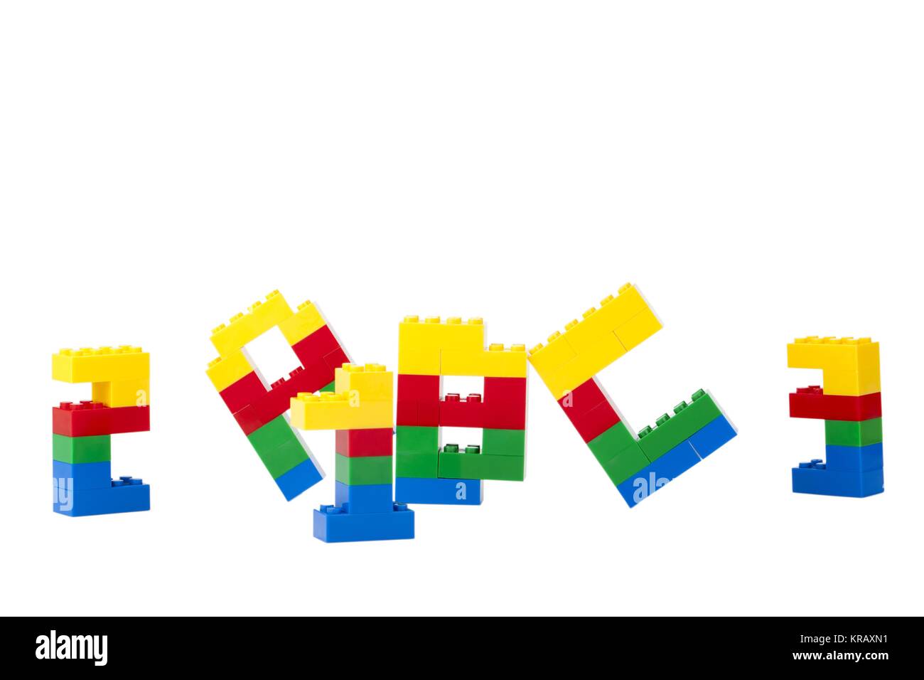 alphabet and numbers made of lego blocks Stock Photo Alamy