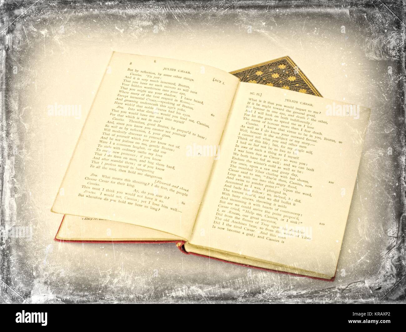 Antique original books of Shakespeares plays Stock Photo Alamy