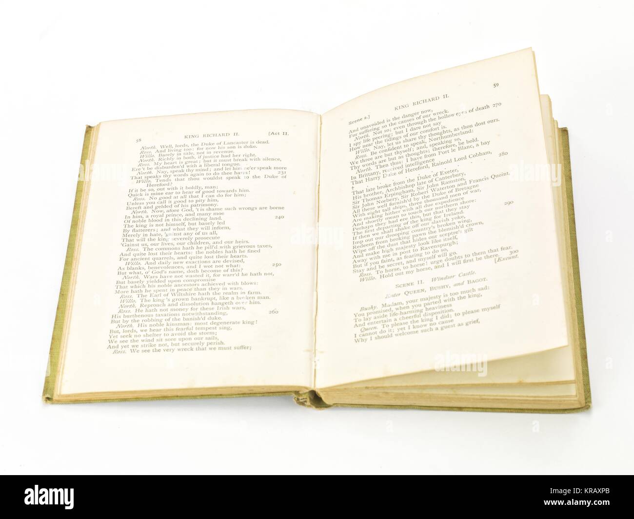 Antique original books of Shakespeares plays Stock Photo Alamy