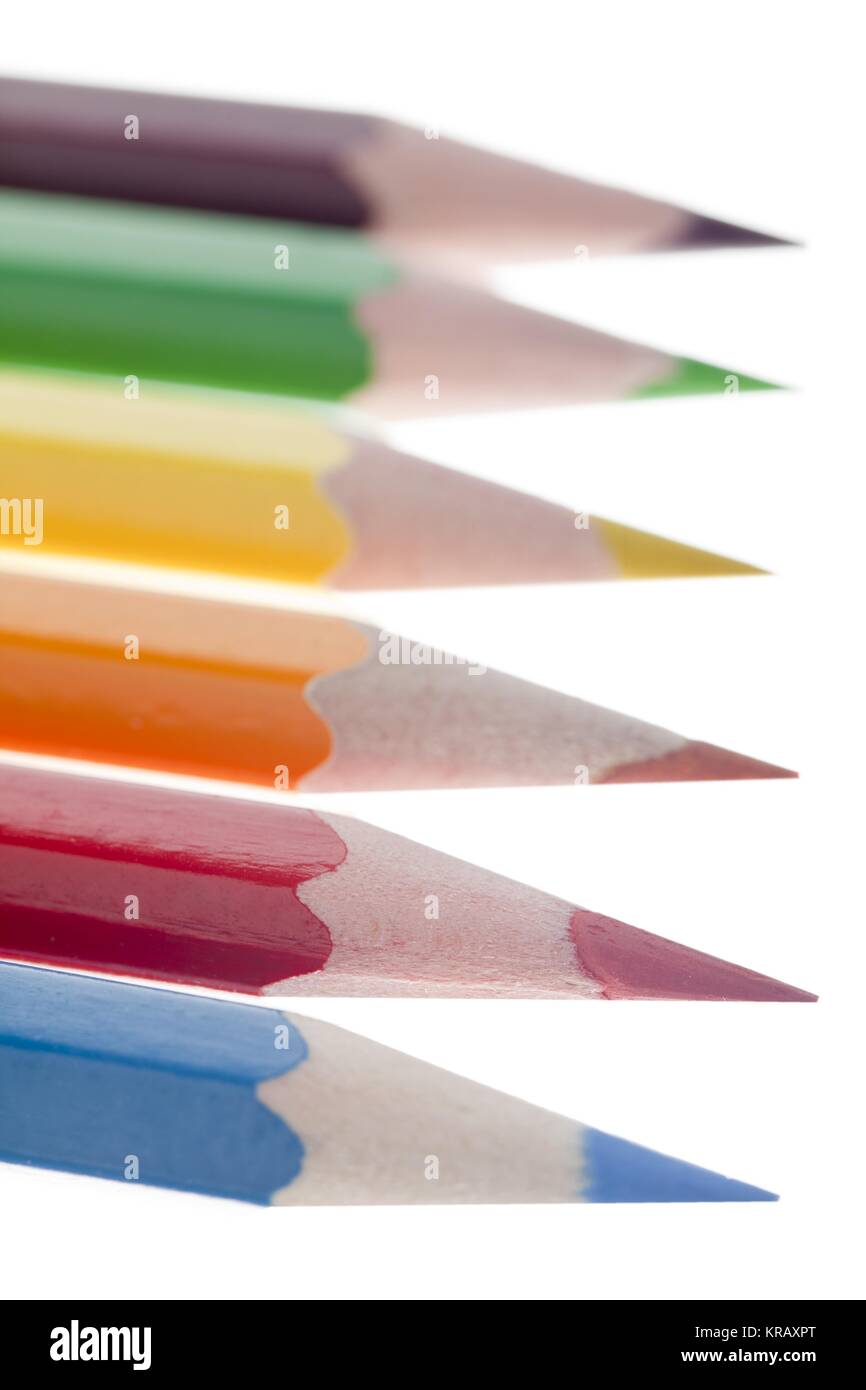 assorted colored pencils Stock Photo Alamy