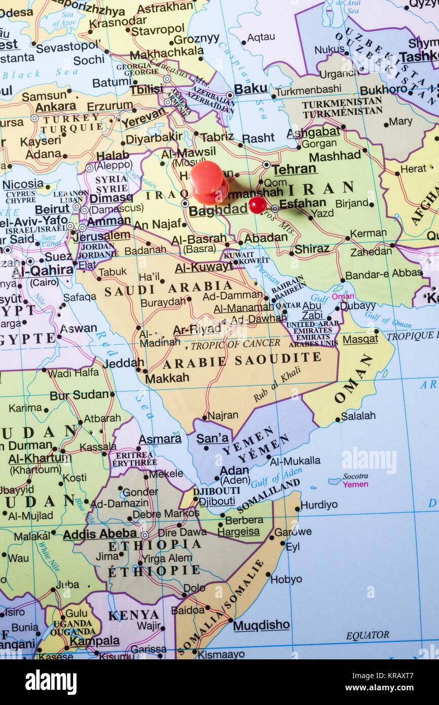 Baghdad map hires stock photography and images Alamy