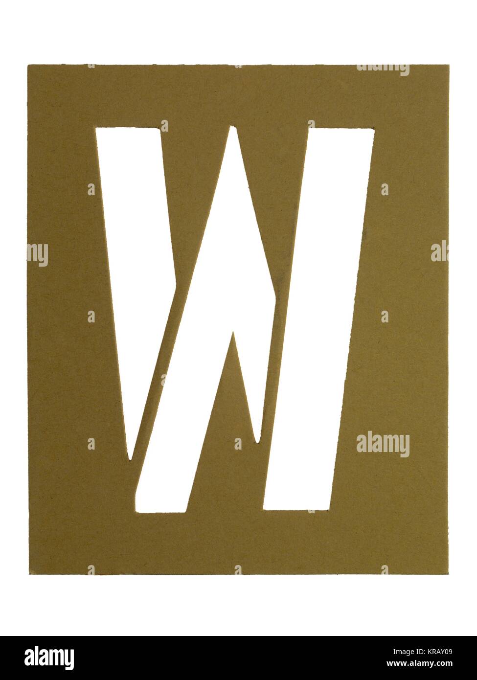 cardboard cut out letter w Stock Photo - Alamy