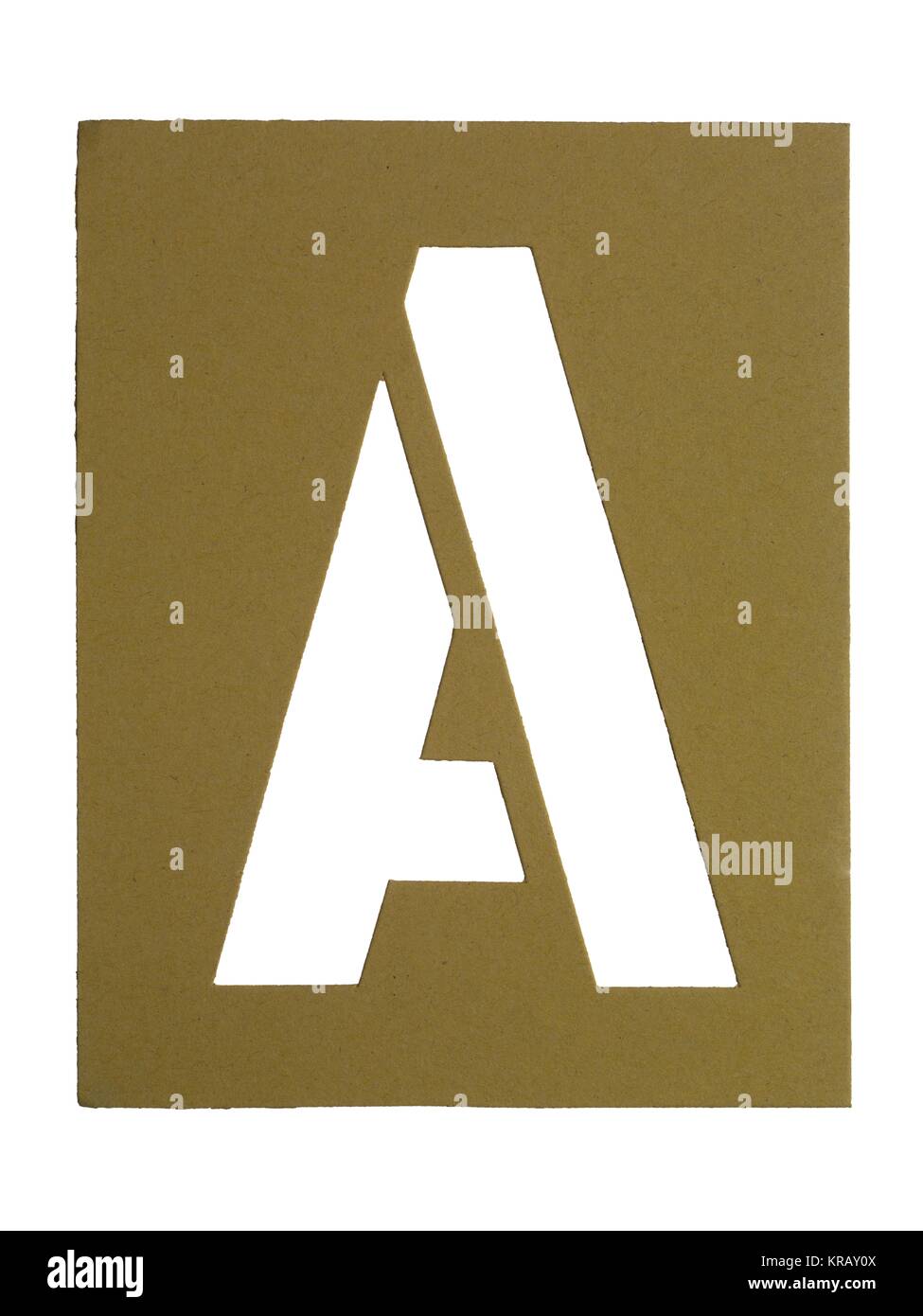 cardboard with cut out letter a Stock Photo Alamy