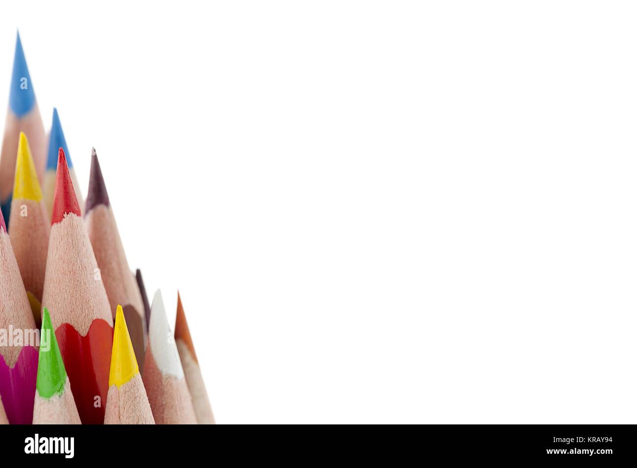 color pencils isolated on white background Stock Photo - Alamy