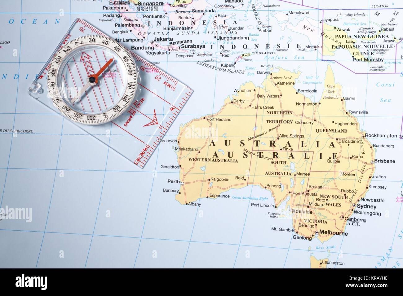 Australia map compass hires stock photography and images Alamy
