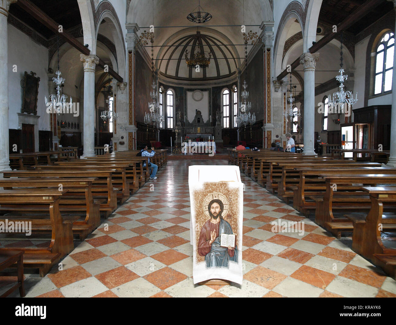 Venice - st. Peters church from Murano island - interior Stock Photo - Alamy