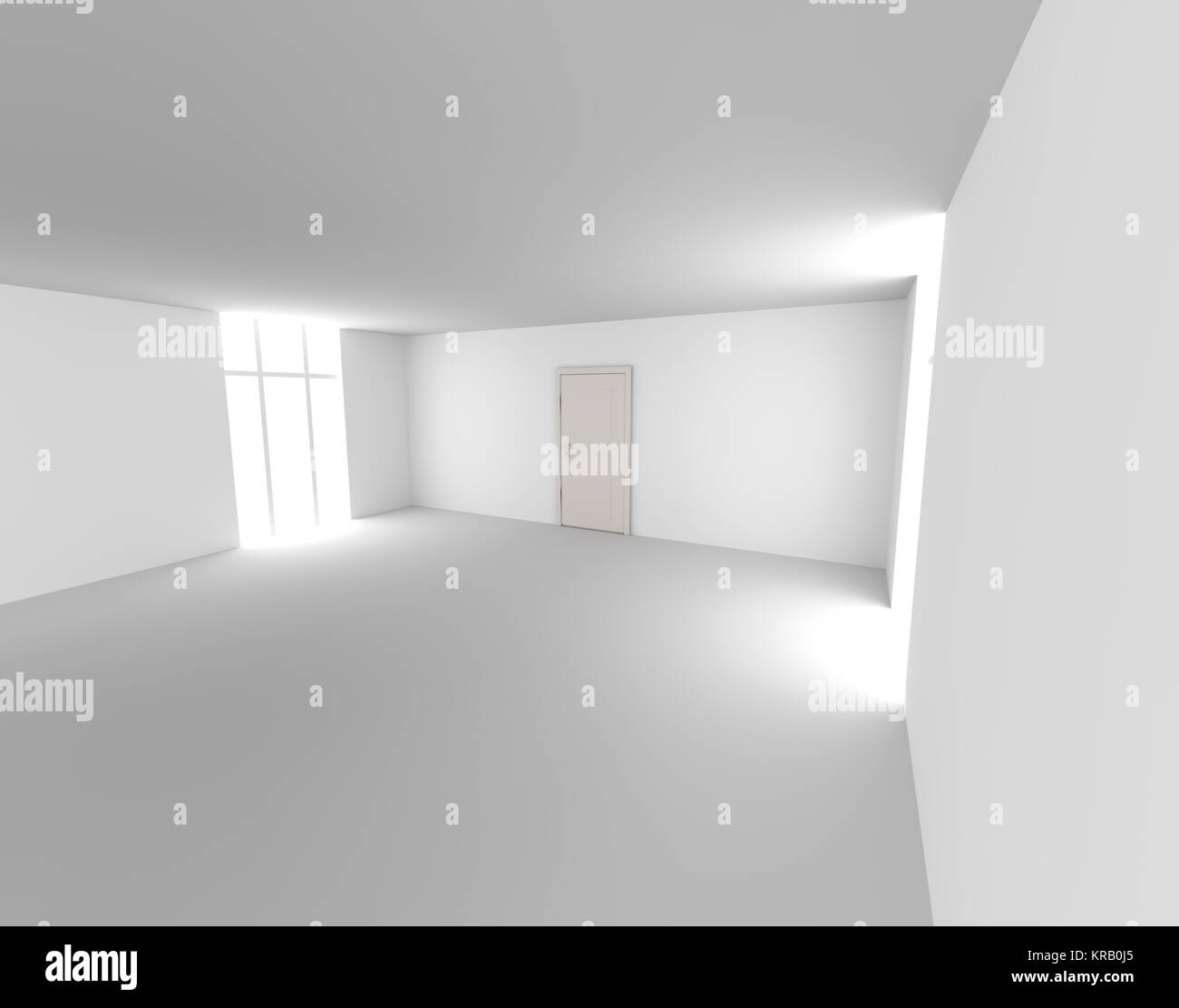 3D rendered Interior. An empty room Stock Photo - Alamy