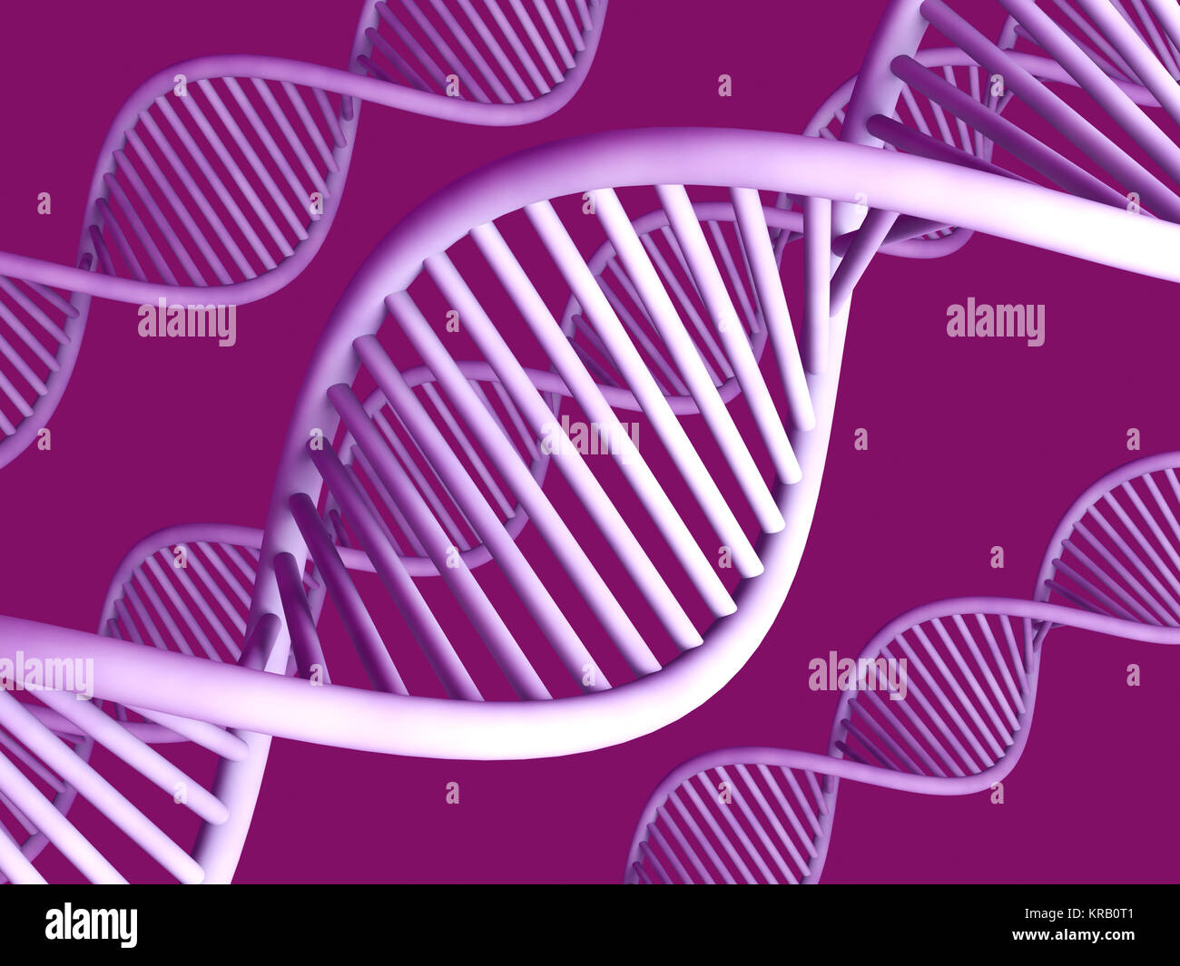 3D rendered double Helix / DNA. Stock Photo