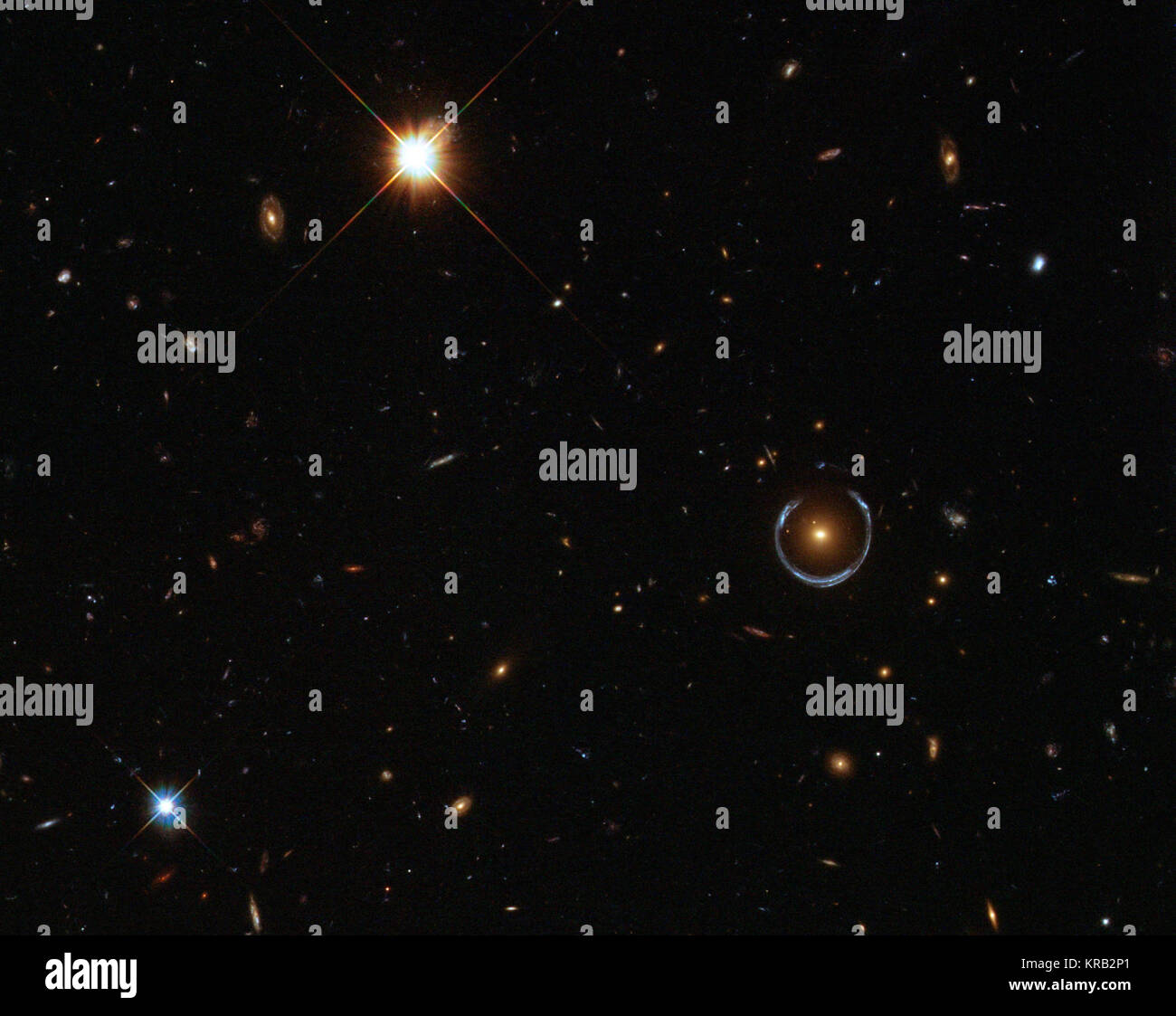 An interesting galaxy has been circled in this NASA/ESA Hubble Space