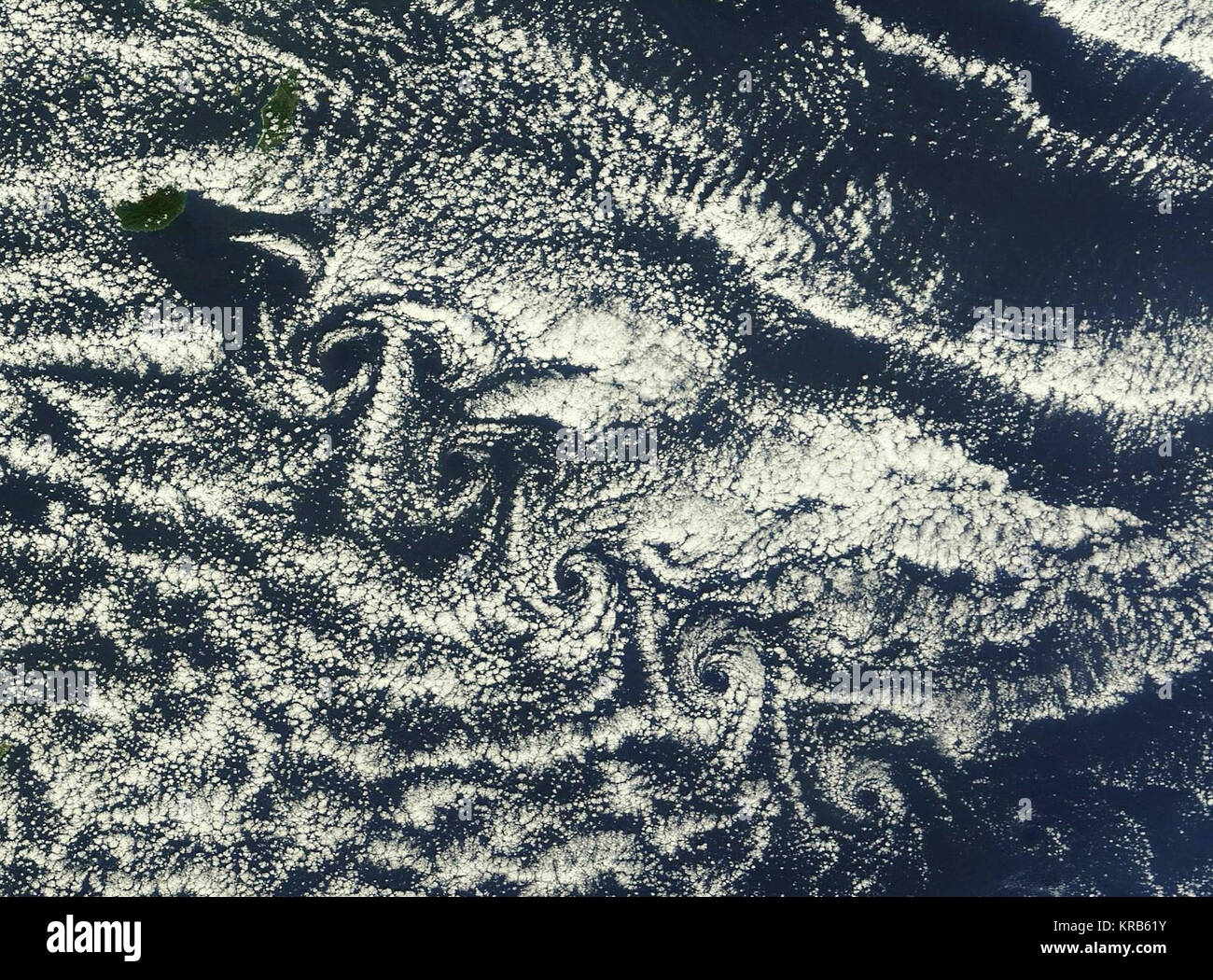Yakushima Island Von Karman Vortex street Oct 12 2012 Stock Photo - Alamy