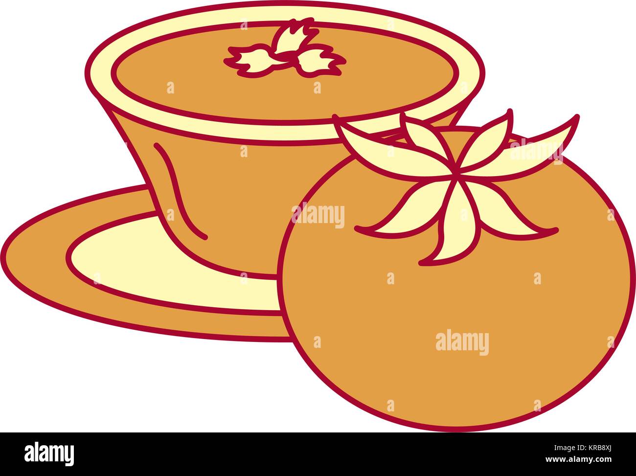 tomato with sauce in dish Stock Vector Image & Art - Alamy