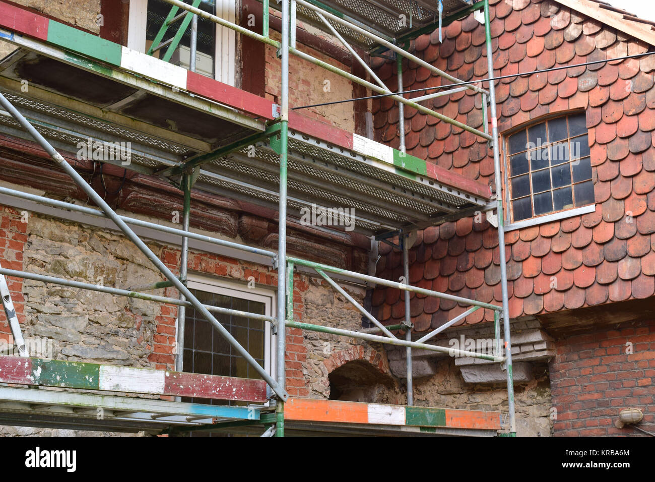 frame system scaffolding Stock Photo