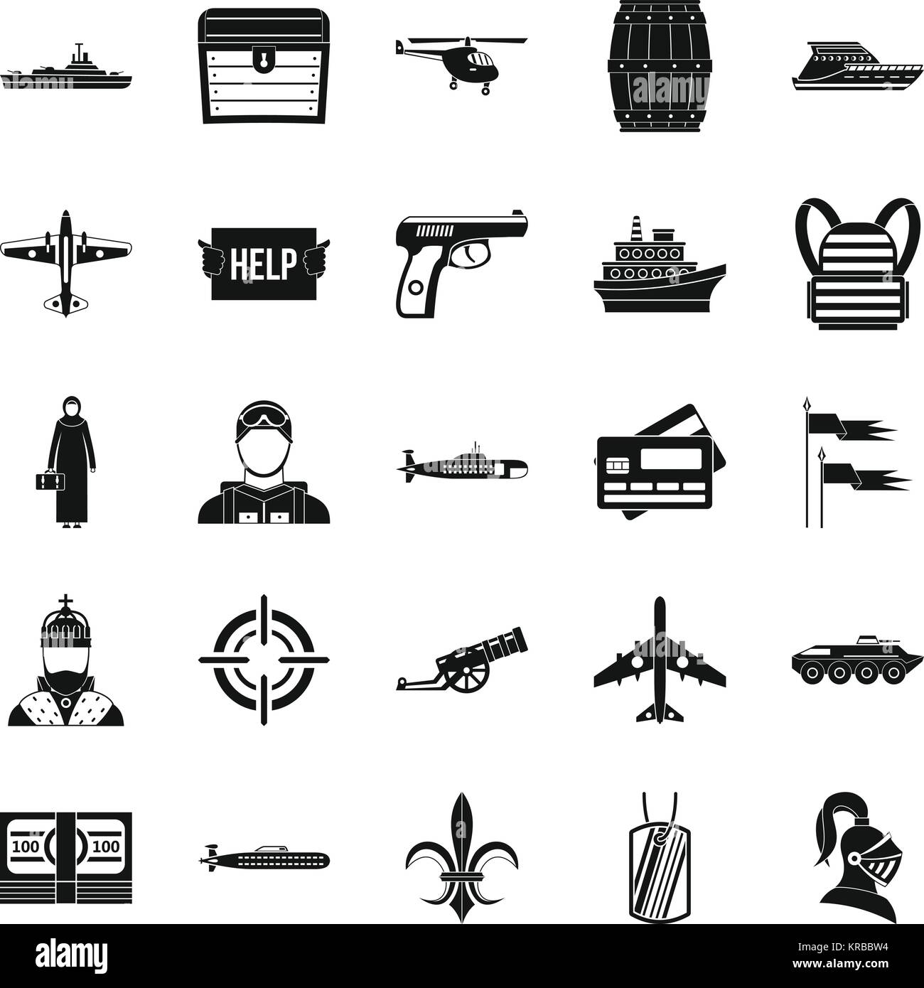 Combat vehicles icons set, simple style Stock Vector Image & Art - Alamy