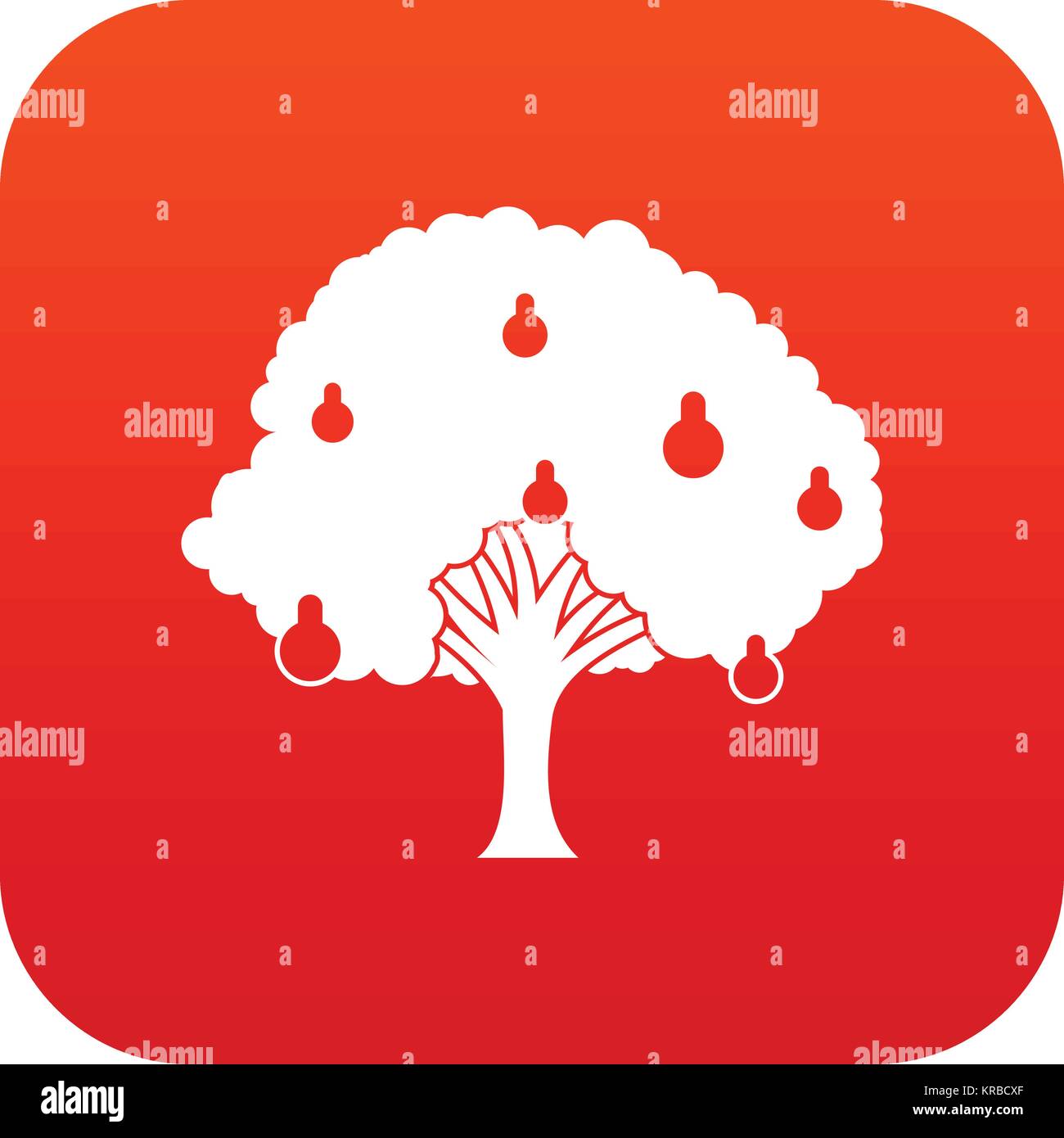 Pear tree with pears icon digital red Stock Vector Image & Art - Alamy