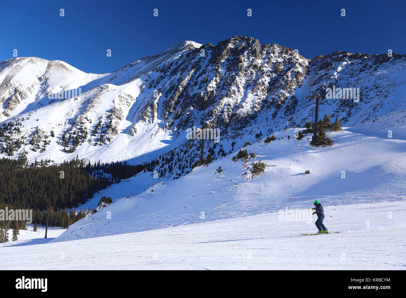 Downhill skiing rocky mountains hi-res stock photography and images - Alamy